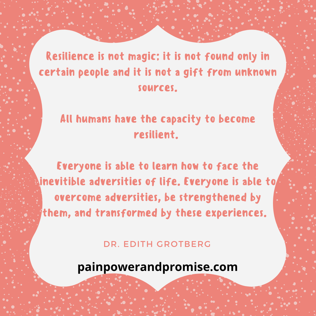 Inspirational Quote: Resilience is not magic. All humans have the capacity to become resilient.