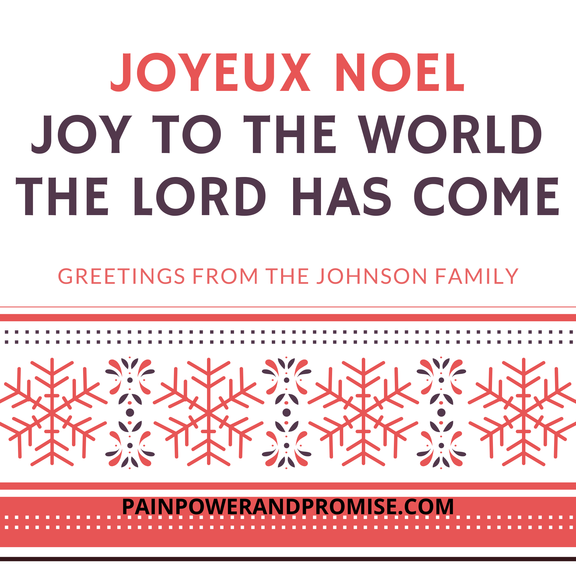 JOY to the World the LORD has come!