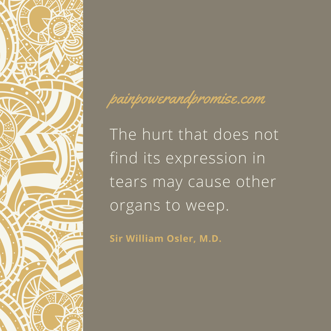 The hurt that does not find its expression in tears may cause other organs to weep.