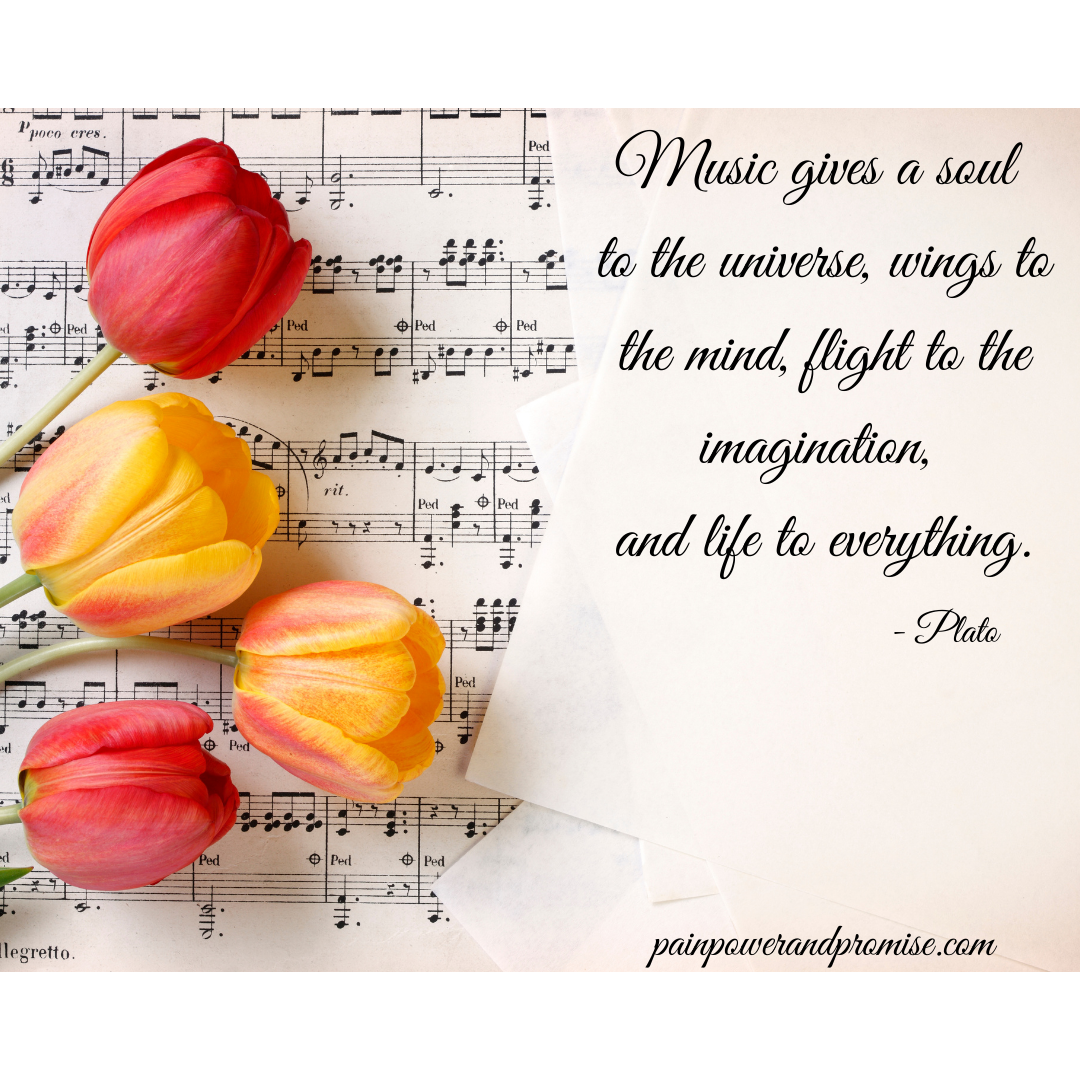 Inspirational Quote: Music gives a soul to the universe, wings to the mind, flight to the imagination, and life to everything.
