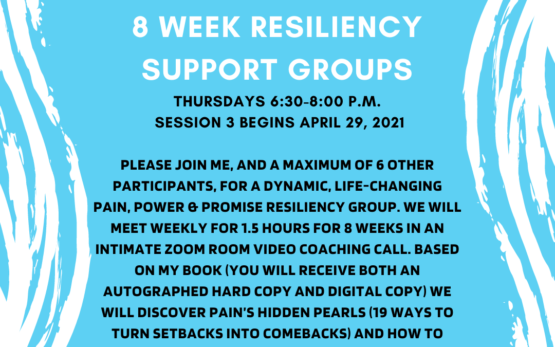 Presenting Day Two – 8 Week Resiliency Support Groups – Session 3 Begins April 29, 2021